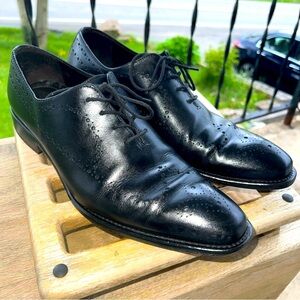 Johnston & Murphy Reece Wingtip 24-2717 Made In Italy Dress Shoes Men’s Size 10M